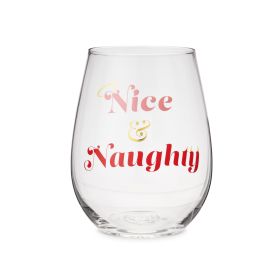 Nice And Naughty Stemless Wine Glass by Blush®