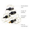 10-Bottle Gold Geo Wine Rack by Viski