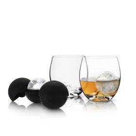 Glacier Rocks® 4-Piece Ice Ball Mold and Tumbler Set by Visk