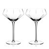 Seneca Diamond Martini Glasses by Viski