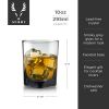 Smoke Double Old Fashioned Glasses by Viski®