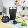 Ash: 18-Ounce Matte Black Cocktail Shaker by True