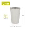 Stainless Steel Pint Cups, Set of 4 by True