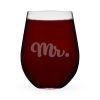 Mr. Script Stemless Wine Glass