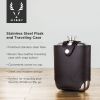 Stainless Steel Flask and Traveling Case by Viski®