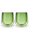 Double Walled Aurora Tumblers in green (set of 2) by Viski