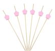 100 Pcs Bamboo Fruit Picks Fancy Cocktail Sticks Appetizer Toothpicks, Flower-3