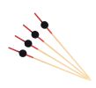 100 Pcs Bamboo Fruit Picks Fancy Cocktail Sticks Appetizer Toothpicks [L]