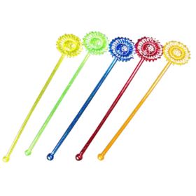 Colorful Sunflower Cocktail Picks Disposable Milk Coffee Beverage Stirring Sticks, 30Pcs