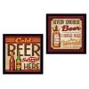 "Beer II Cold Beer Served Here Collection" 2-Piece Vignette By Mollie B.; Printed Wall Art; Ready To Hang Framed Poster; Black Frame