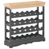 Wine Cabinet Black 27.6"x8.9"x27.8" MDF