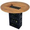 Beer Crate Tabletop Teak 27.6"