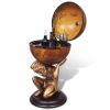 Globe Bar Wine Stand Atlas Design 16.5"x16.5"x33.5"