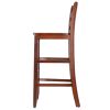 Benjamin 2-PC Ladder Back 30" Bar Stool Set Antique Walnut