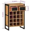 Wine Rack for 16 Bottles Solid Wood Mango