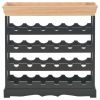 Wine Cabinet Black 27.6"x8.9"x27.8" MDF