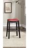 Burgundy PU Upholstery Bar Stool; Set of 2