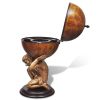 Globe Bar Wine Stand Atlas Design 16.5"x16.5"x33.5"