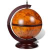 Tabletop Globe Bar Wine Stand Eucalyptus Wood