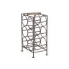 17 Inch Industrial Wine Rack Holder; Rectangular Iron Frame; 6 Bottle Storage; Gunmetal Gray