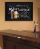 "Welcome to Our Bar" by Artisan Debbie Dewitt; Ready to Hang Framed Print; Black Frame