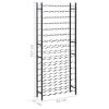 Wine Rack for 96 Bottles Black Iron