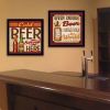 "Beer II Cold Beer Served Here Collection" 2-Piece Vignette By Mollie B.; Printed Wall Art; Ready To Hang Framed Poster; Black Frame