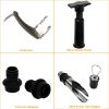 5 Pcs Wine Bottle Opener Set Wine Accessories Kit with Corkscrew Pourer Stopper Vacuum Pump for Home Use Sommeliers Waiters Bartenders