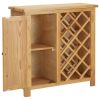 Wine Cabinet for 11 Bottles 31.5"x12.6"x31.5" Solid Oak Wood