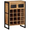 Wine Rack for 16 Bottles Solid Wood Mango