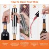 4 in 1 Electric Wine Opener Set Automatic Corkscrew Cordless Rechargeable Wine Opener