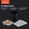 Wood Dice & Faux Leather Dice Cup Drinking Game Set by Foster & Rye™