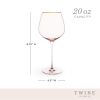 Rose Crystal Red Wine Glass Set by Twine®