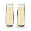 Starlight Stemless Champagne Flute Set by Twine®Starlight St