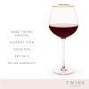 Rose Crystal Red Wine Glass Set by Twine®