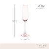 Rose Crystal Champagne Flute by Twine Living® (Set of 2)