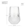 Glass FREEZE™ Wine Glass (set of two) by HOST®