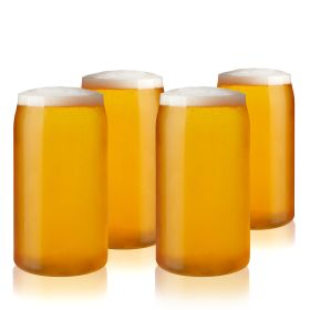 Beer Can Pint Glasses, Set of 4 by True