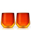 Double Walled Aurora Tumblers in Amber (set of 2) by Viski