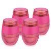 Wine FREEZE™ Cooling Cup in Translucent Magenta Set of 4 by HOST