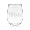 Mrs. Script Stemless Wine Glass