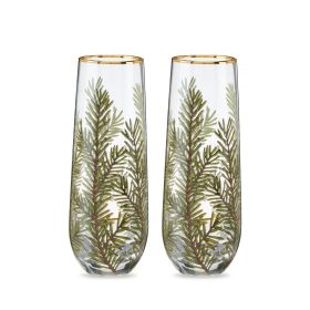 Woodland Stemless Champagne Flute by Twine Living® (Set of 2)