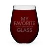 My Favorite Child & Glass Stemless Wine Glass