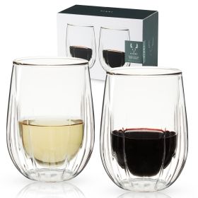 Double Walled Wine Glasses by Viski