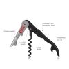 Black Double-Hinged TSA Compliant Corkscrew