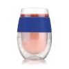 Wine FREEZE™ Cooling Cups in Blue (set of 2) and lids by HOS