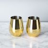 Gold Stemless Wine Glasses by Viski®