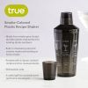 Smoke-Colored Plastic Cocktail Shaker with Recipes by True