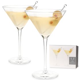 Stemmed Crystal Martini Glasses by Viski®