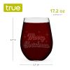 Merry Christmas Stemless Wine Glass